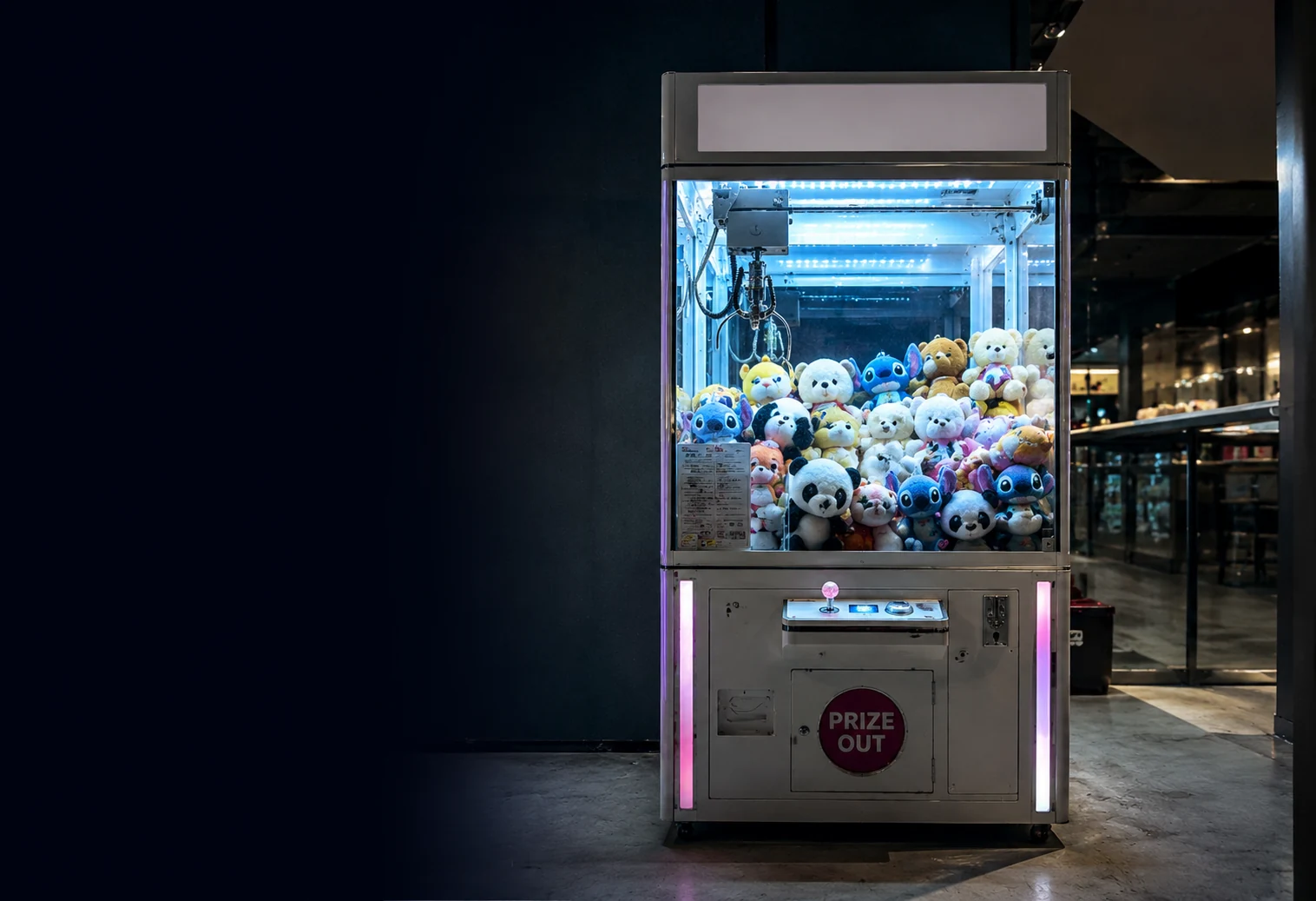 Máquina de peluches con sistema QR