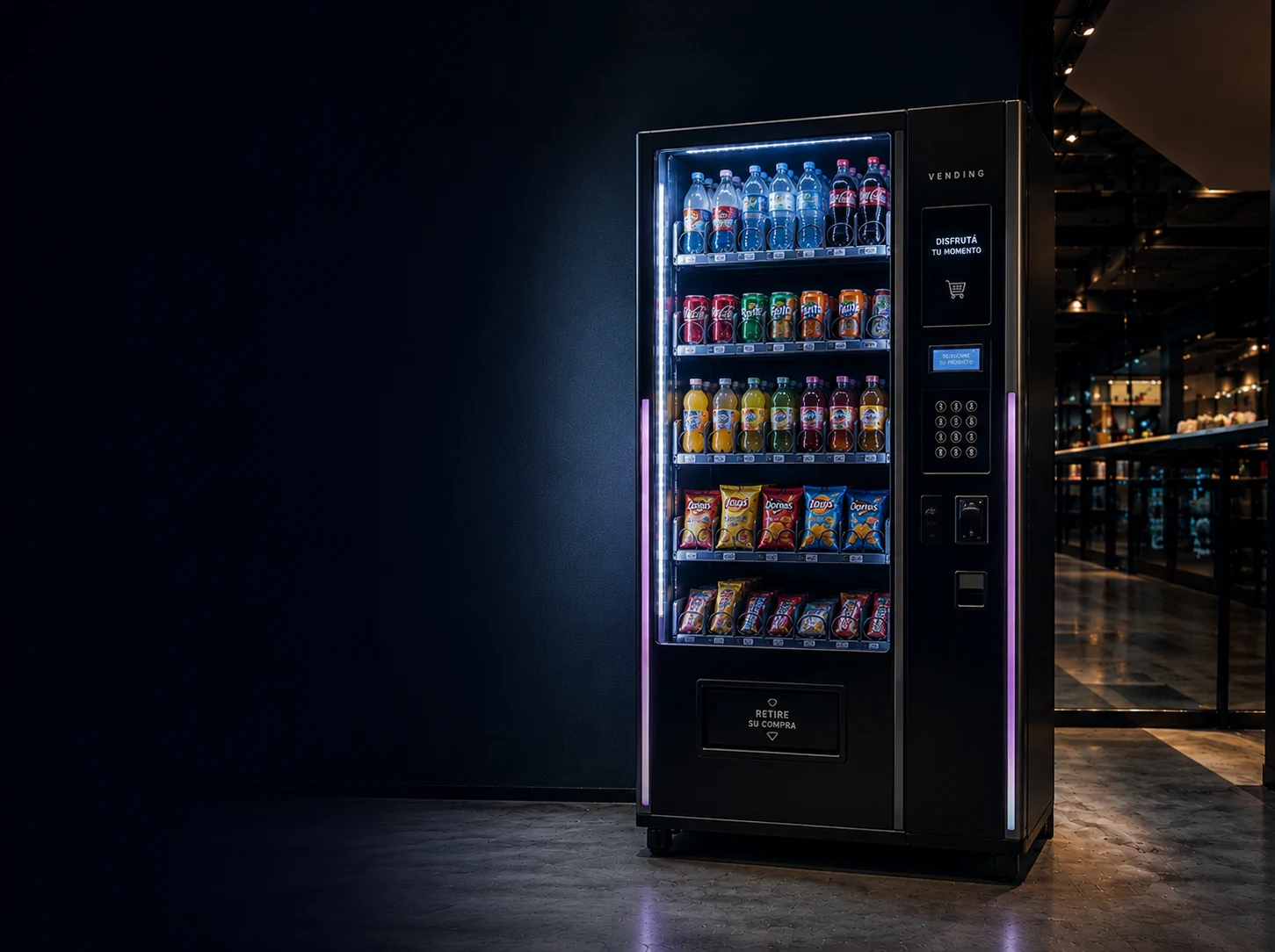 Vending de bebidas y snacks